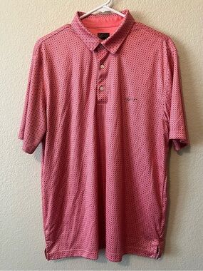 Greg Norman Collection Pink with Micro Prints Polo